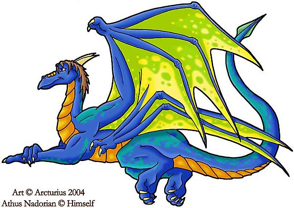 Синий дракон в момент безмятежности