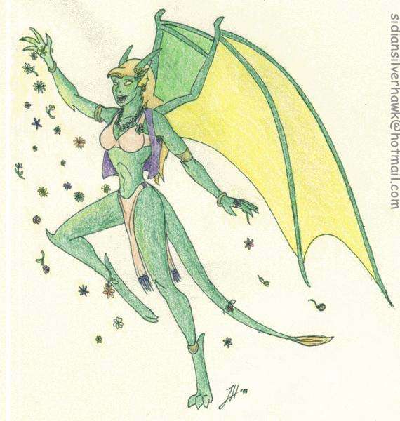 Крылатая гаргулия сеет цветочки