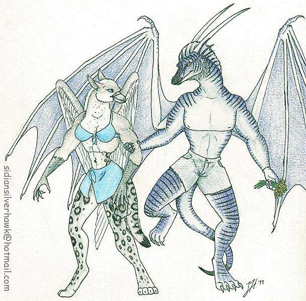 Тигровый дракон и леопардовая грифониха