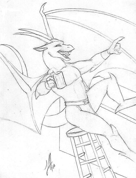 Пьяного дракона охватило веселье