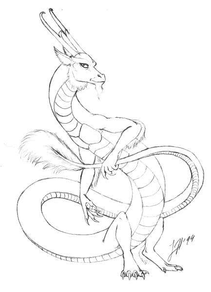 Рогатый китайский дракончик