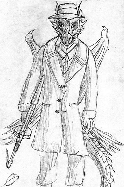 Драконовский бандит с автоматом