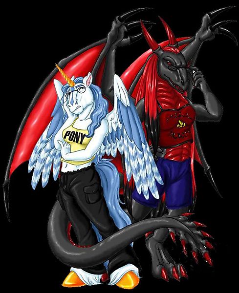 Дракон и его подруга-единорог