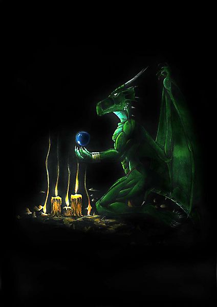 Маг драконов совершает ритуал