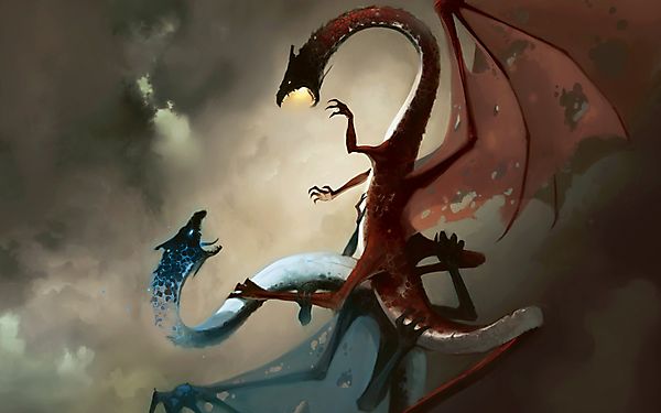 Два дракона дерутся