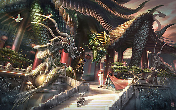Китайский дом в виде дракона