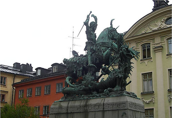 Скульптура Святого Георгия, побеждающего дракона, Стокгольм