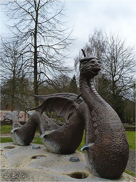 Фонтан в форме дракона, Люксембург