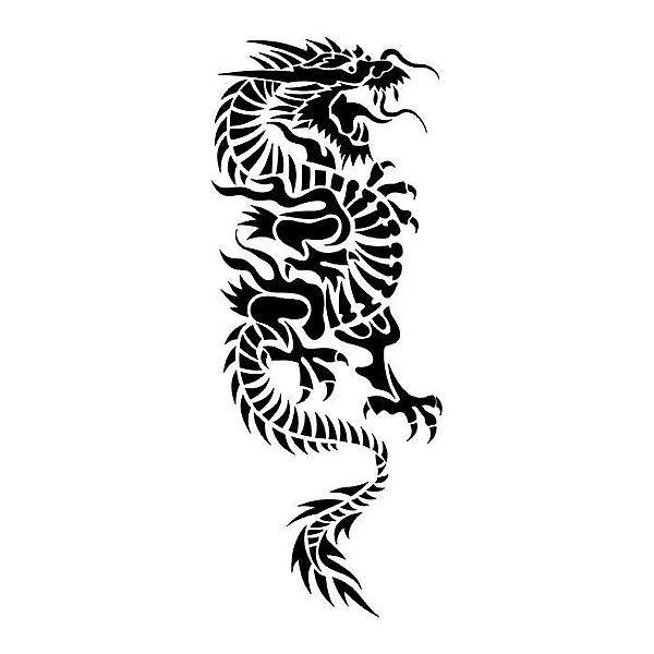 Восточный дракон тигровой породы (тату)