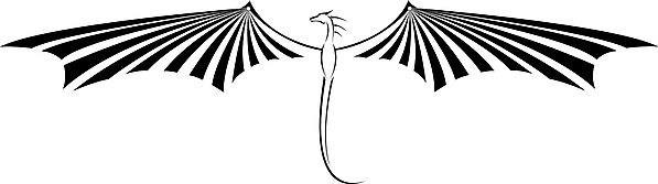 Татуировка молодого дракона с огромными крыльями