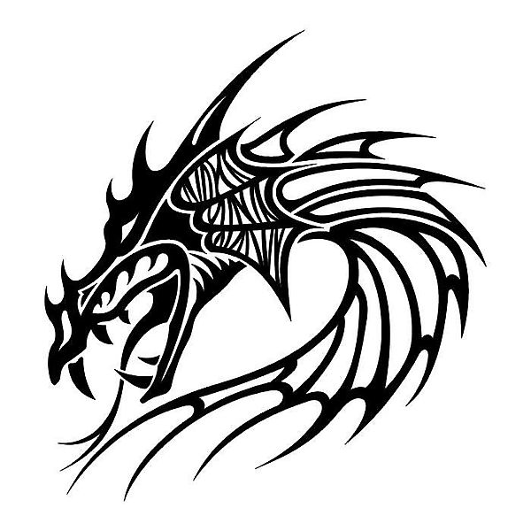 Татуировка дракона с жуткими шипами
