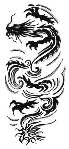 Татуировка дракона, сотканного из ветра