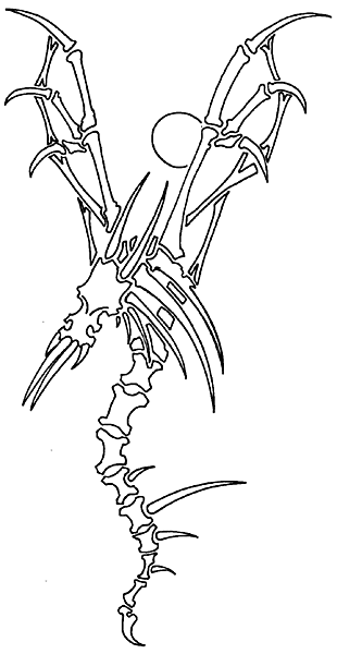 Скелет дракона - набросок