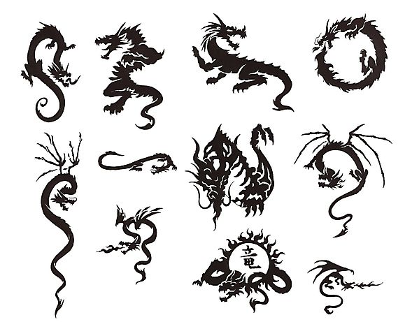 11 зарисовок с разными дракончиками