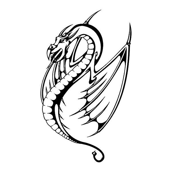 Яркая татуировка настоящего дракона
