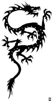 Зарисовка чёрного дракончика