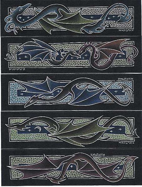 Пять фресок с драконами