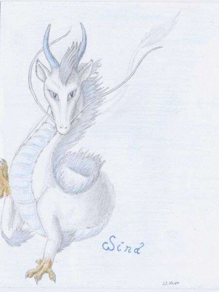 Белый дракон с благородными усами