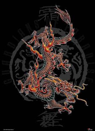 Восточный дракон на драконовой эмблеме