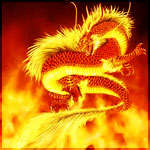Китайский дракон из неугасимого пламени