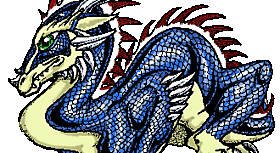 Синий дракон с багряной гривой