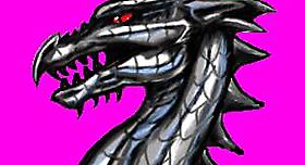Чёрный дракон с багряными глазами