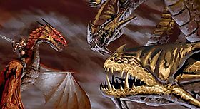 «Дракан. Врата древних» - дева и трёхголовая тварь