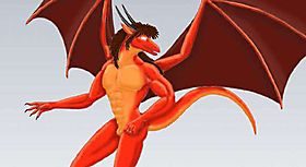 Алый крылатый дракон