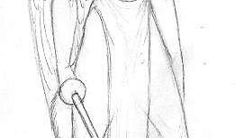 Крылатая лиса, вооружённая шпагой