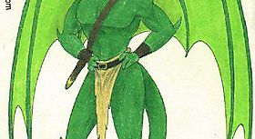 Дракон с двуручем за спиной