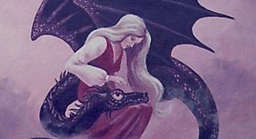 MARGUERITE FILEDS - Девушка гладит дракона