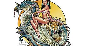 WILLIAM STOUT&DAVE STEVENS - Азиатская обольстительница сидит на своём драконе