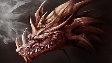 Рогатый дракон и дым