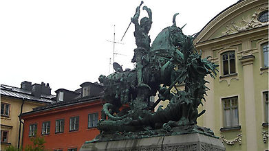 Скульптура Святого Георгия, побеждающего дракона, Стокгольм