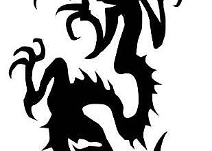 Татуировка ящерообразного дракона
