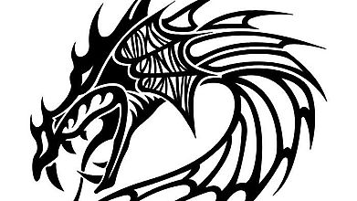 Татуировка дракона с жуткими шипами