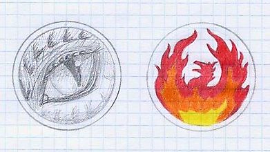 6 драконьих зарисовок на одном тетрадном листочке