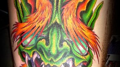 Укуренный дракон - татуировка на всю спину